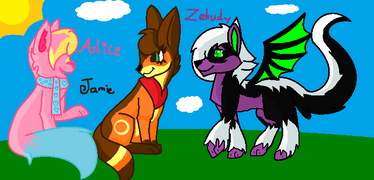 Friends (Alice, Jamie, and Zebudy)