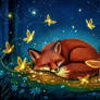 Fox and Glowing Moths