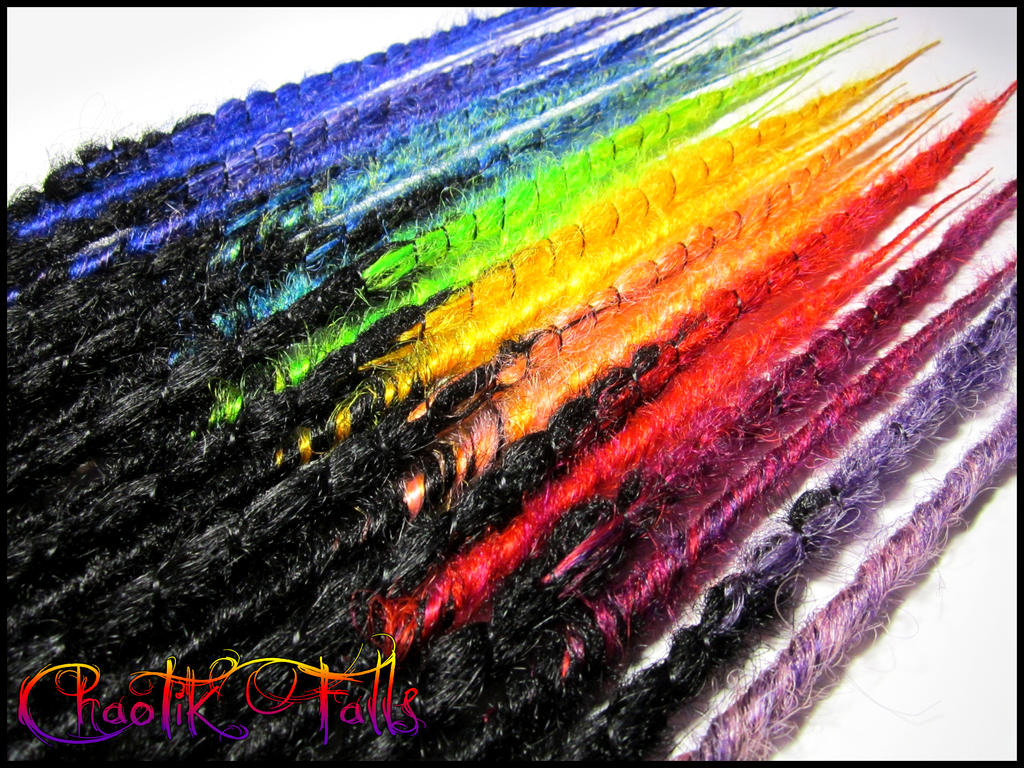 Rainbow Blend Synthetic Dreads