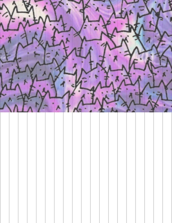 Paper Star Strips - Cats (PURPLE)