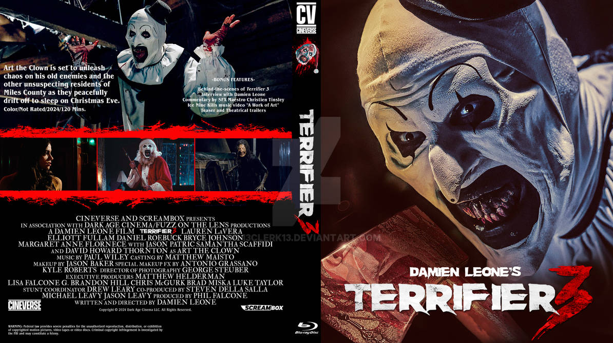 Terrifier 3 custom blu ray by 13Clerk13 on DeviantArt