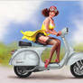 Pinups Love Vespa