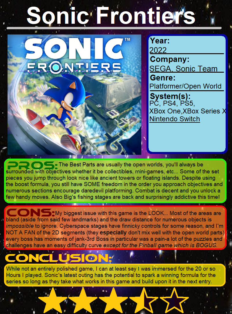 Sonic Frontiers PC Review