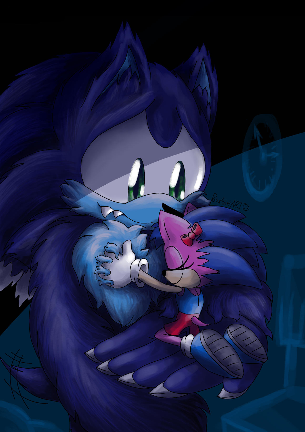 Wewhog Werehog and his daughter by barbie--art on DeviantArt