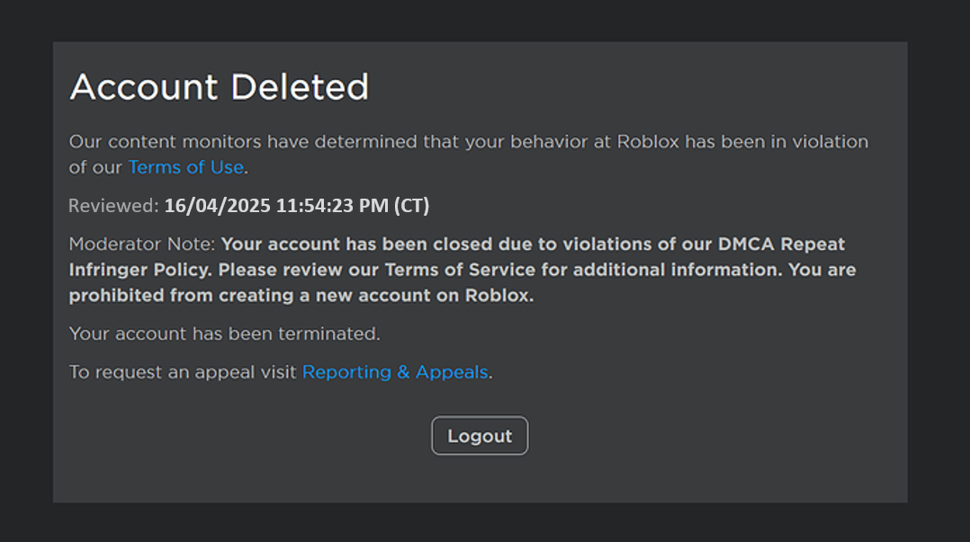Roblox terminated my account... by BaiEr1 on DeviantArt