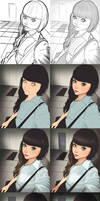 Portrait order 7 Step by step