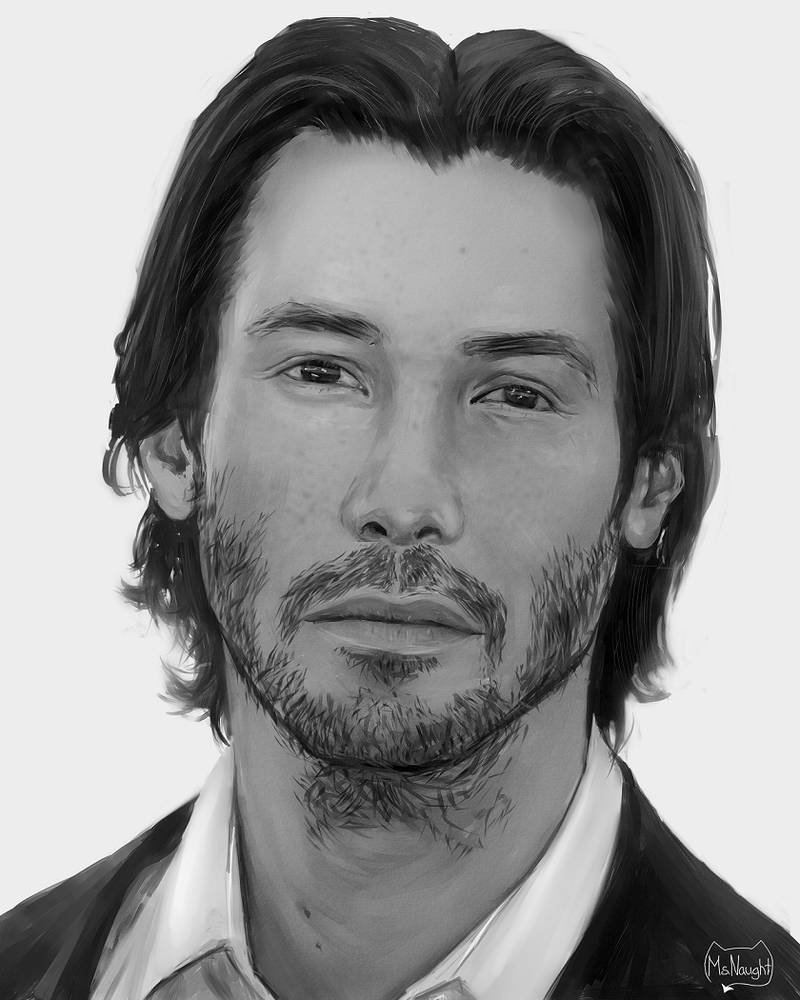 Keanu Reeves, speedpaint portrait by MsNaught on DeviantArt
