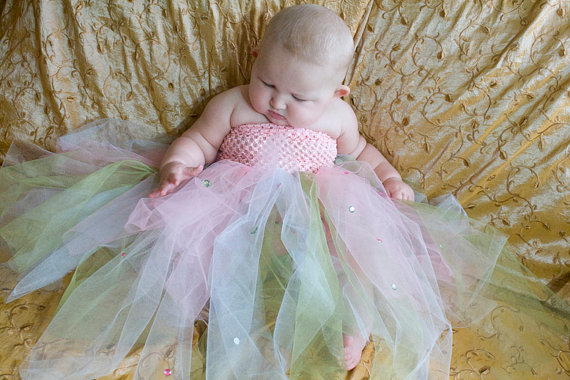 Soft Spring Tutu Halter Dress