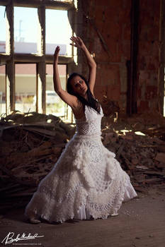 White Crochet Gown