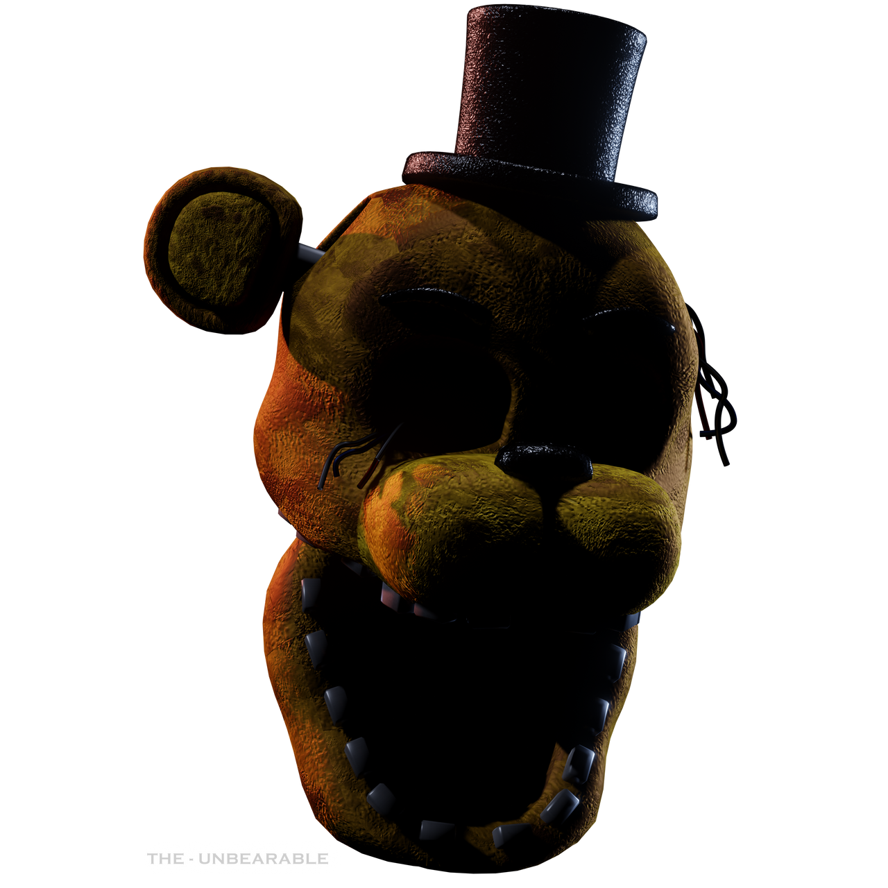 Withered Golden Freddy Head Character Render by TheUnbearable101 on ...