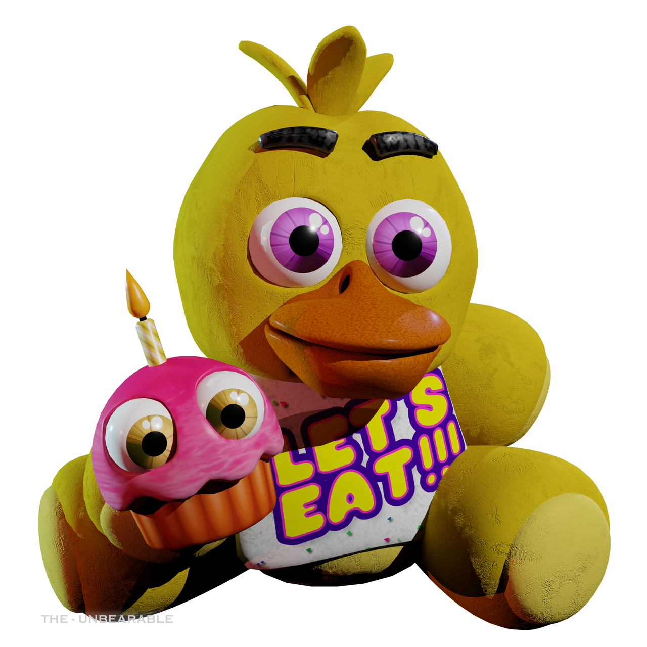 Chica Plush Character Render by TheUnbearable101 on DeviantArt