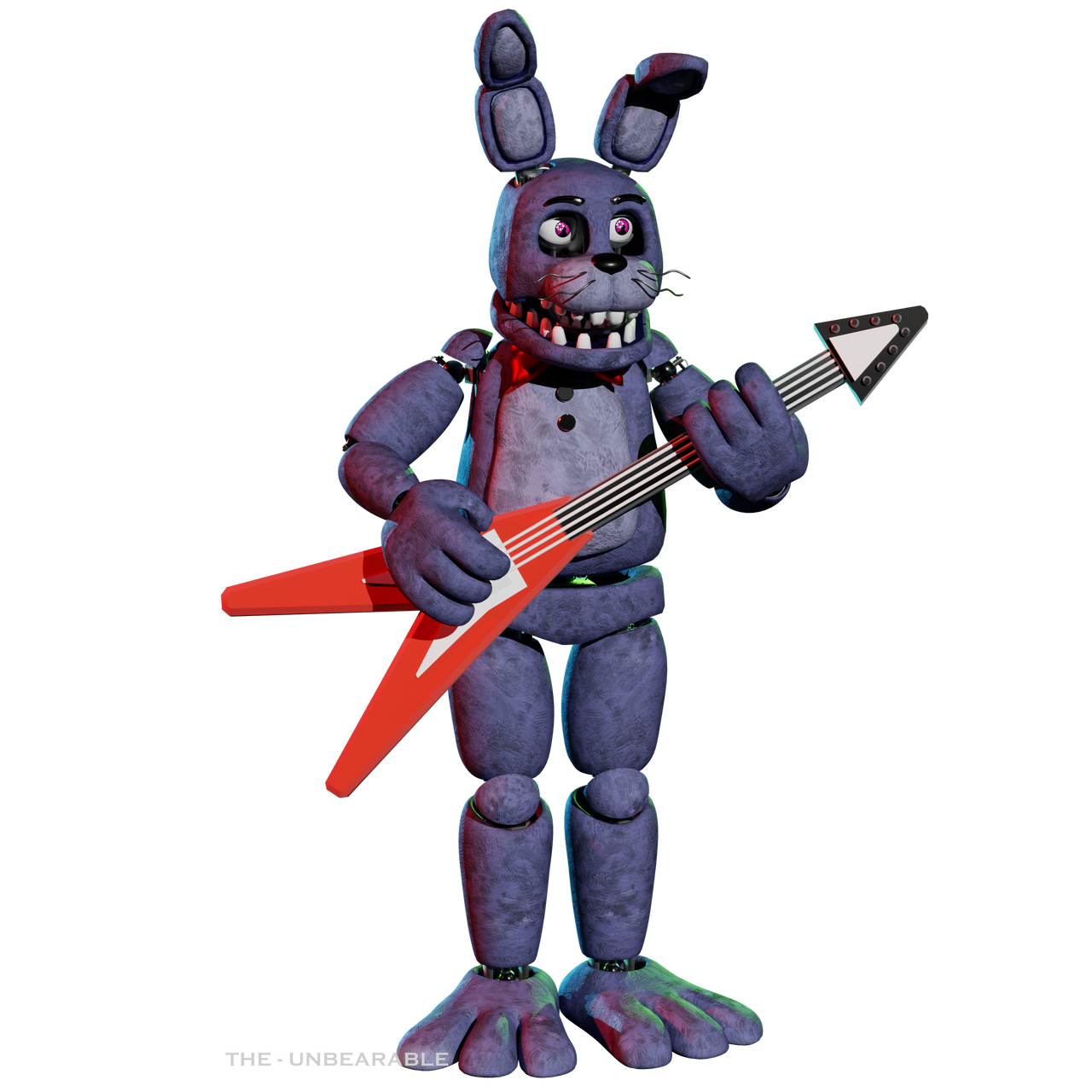 Unwithered Bonnie Character Render by TheUnbearable101 on DeviantArt