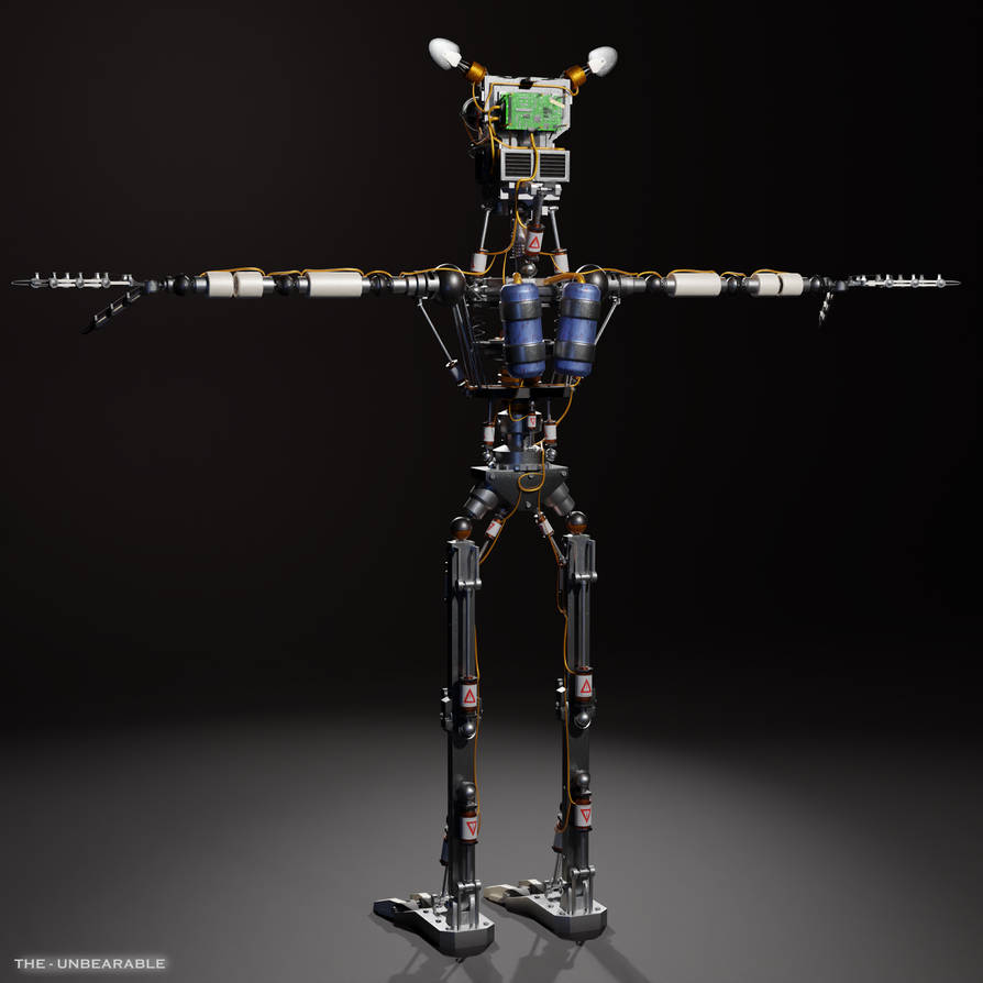 Realistic Endoskeleton WIP 2 Back by TheUnbearable101 on DeviantArt
