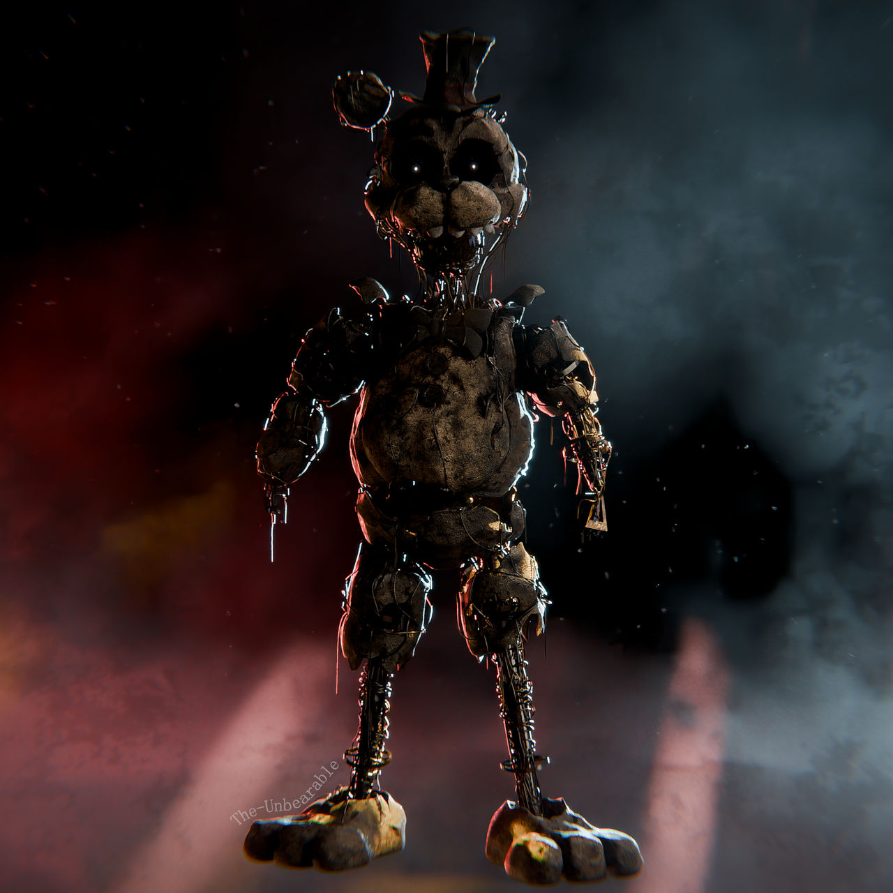 Ignited Freddy Model Poster 1 by TheUnbearable101 on DeviantArt
