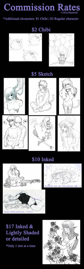 Updated Commission Price + Samples