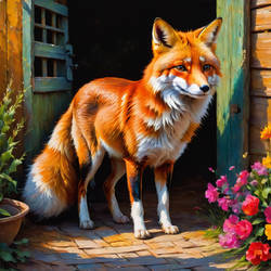 A fox at the door of a hen house