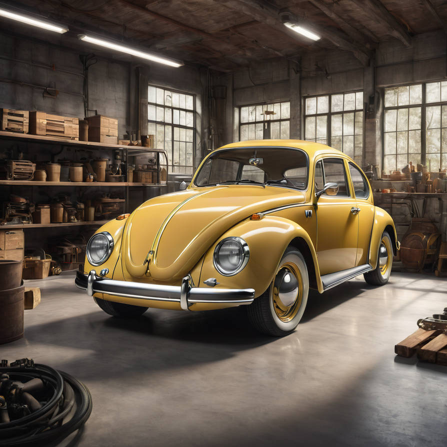 Python Yellow Vw A yellow vw beetle at the workshop by RasmusAndersen on DeviantArt