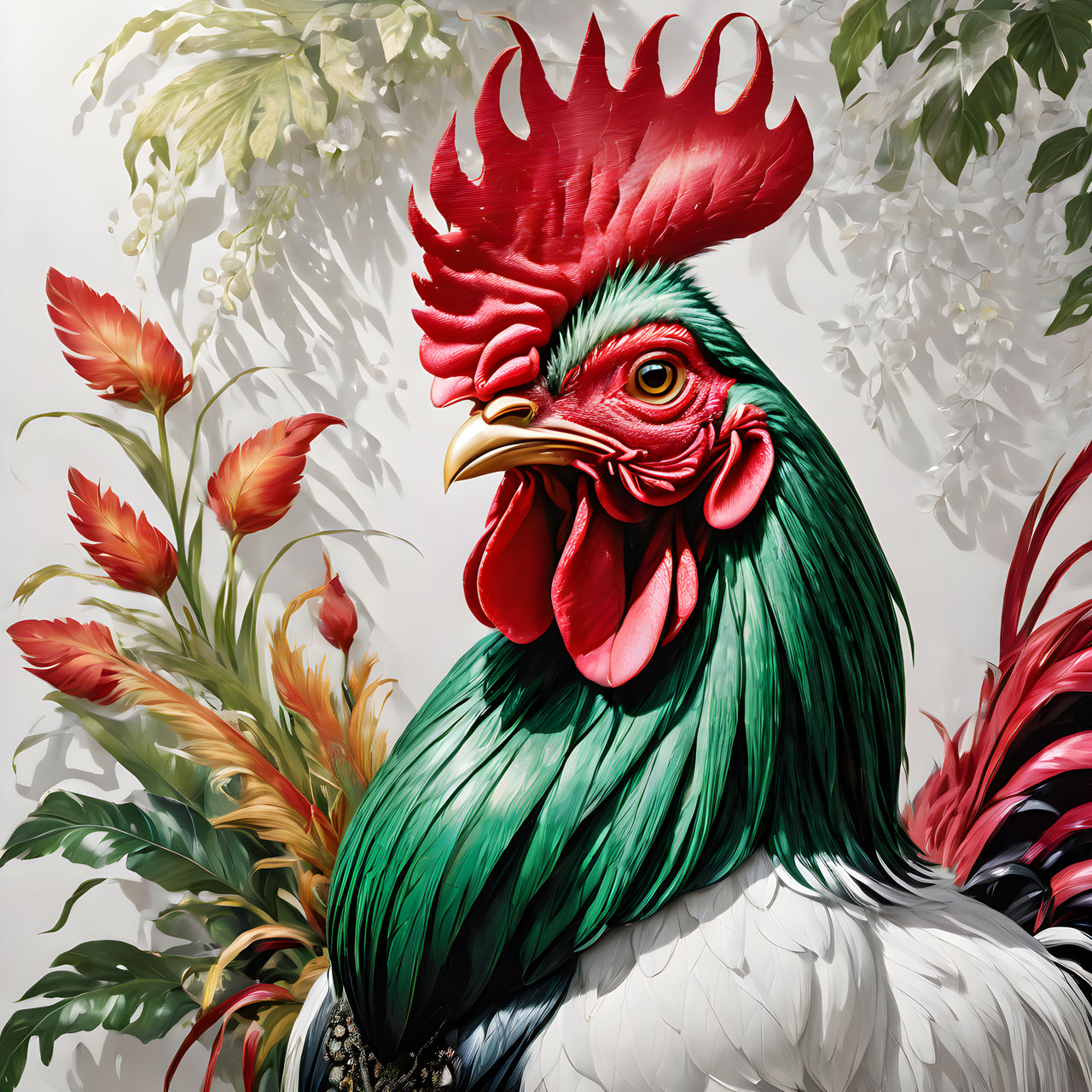 Rooster Rudy Texture Rooster portrait, textured detaile by RasmusAndersen on DeviantArt