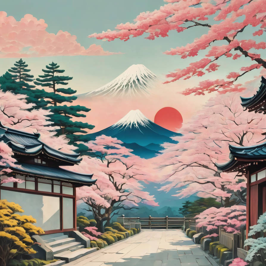 Japanese Spring Cartoon Spring in Japan by RasmusAndersen on DeviantArt