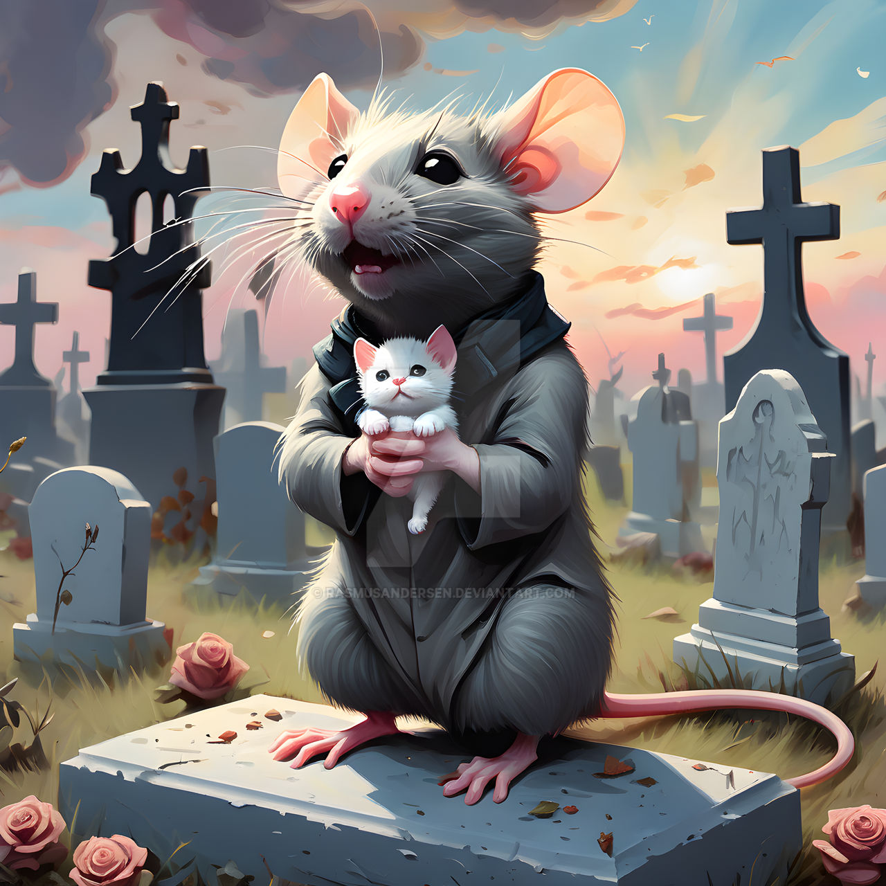 Rat Deviantart A big rat is holding your kitten by RasmusAndersen on DeviantArt