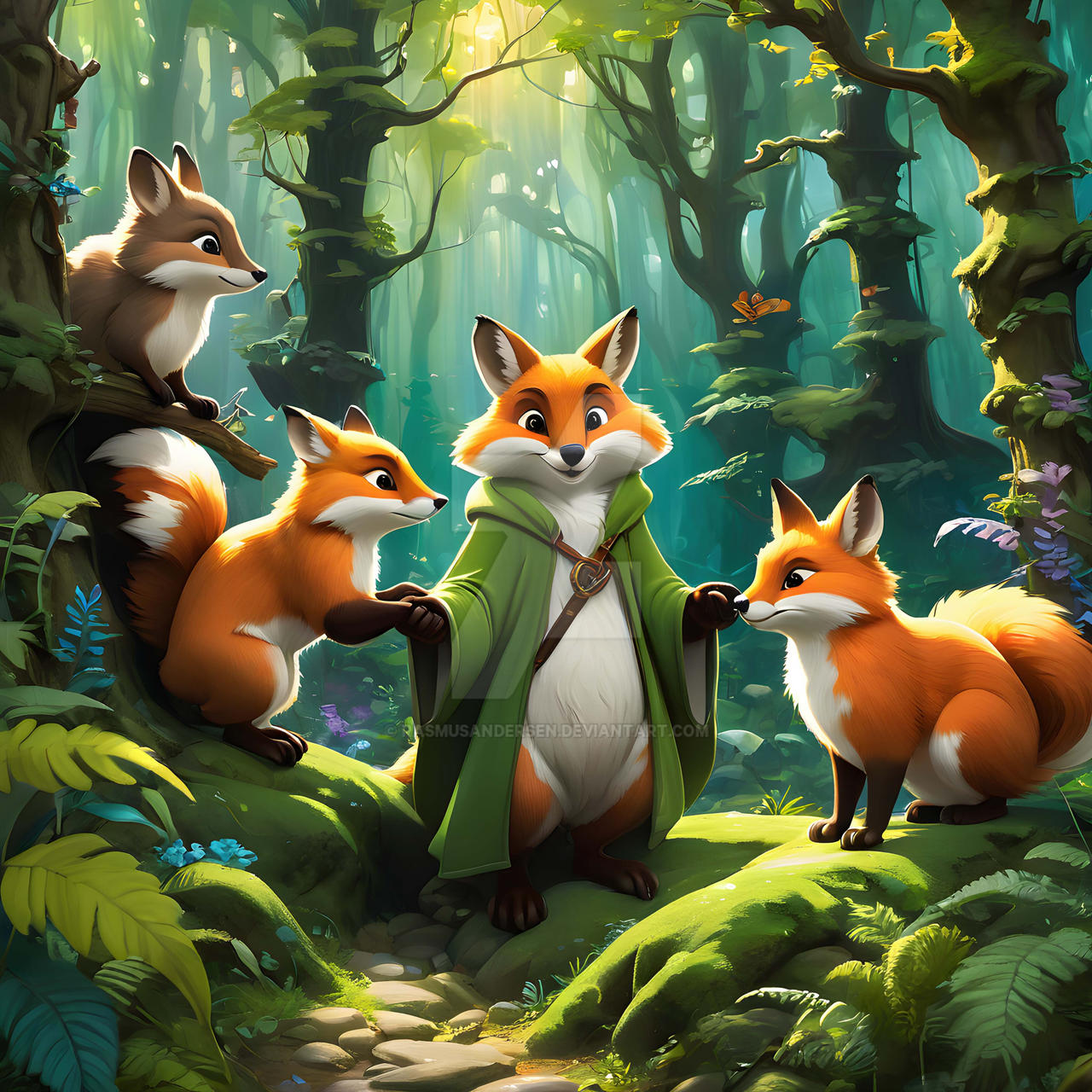 Deviantart Foxes The foxes of the forest meet by RasmusAndersen on DeviantArt