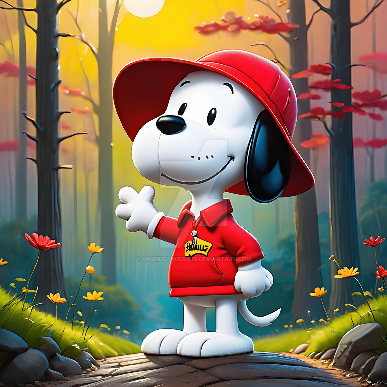 Snoopy in the forest by RasmusAndersen on DeviantArt
