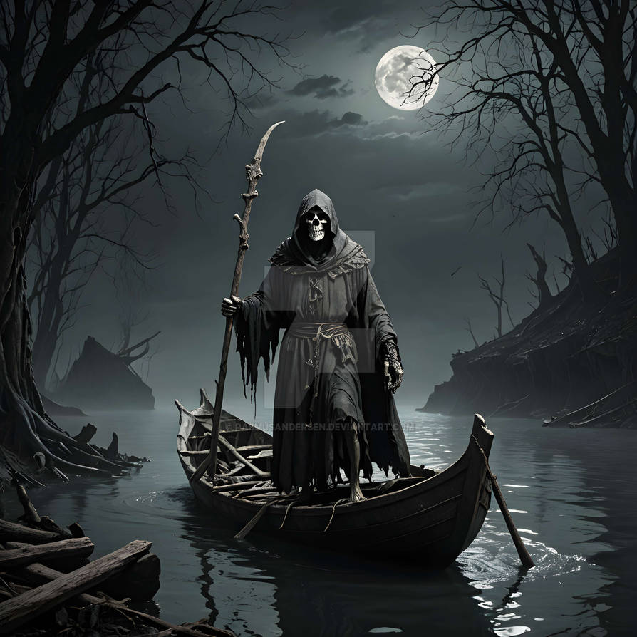 Skeleton Rafting A skeleton sails in his boat by RasmusAndersen on DeviantArt