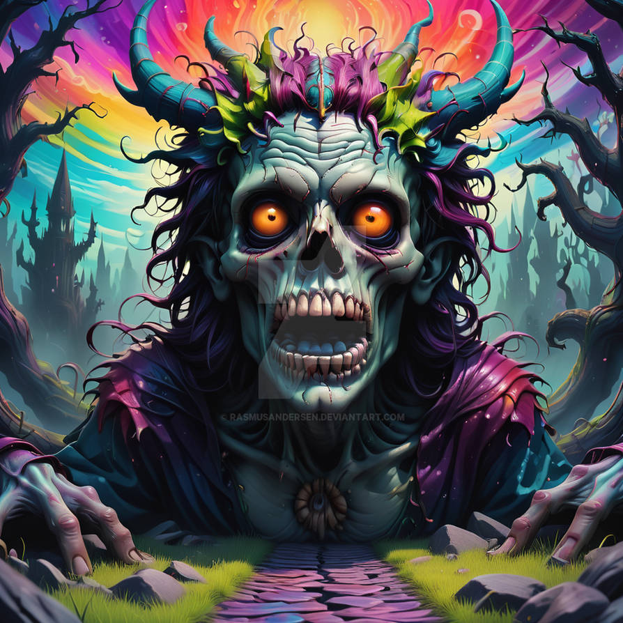 An evil demon comes out of the ground by RasmusAndersen on DeviantArt