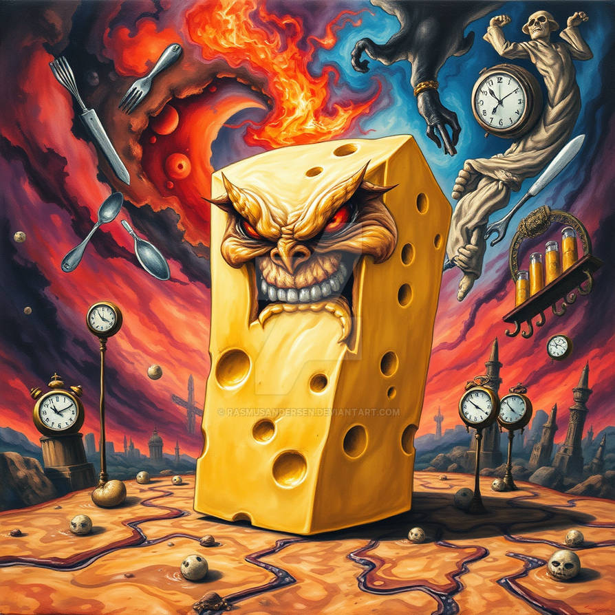 An angry surreal strong cheese by RasmusAndersen on DeviantArt