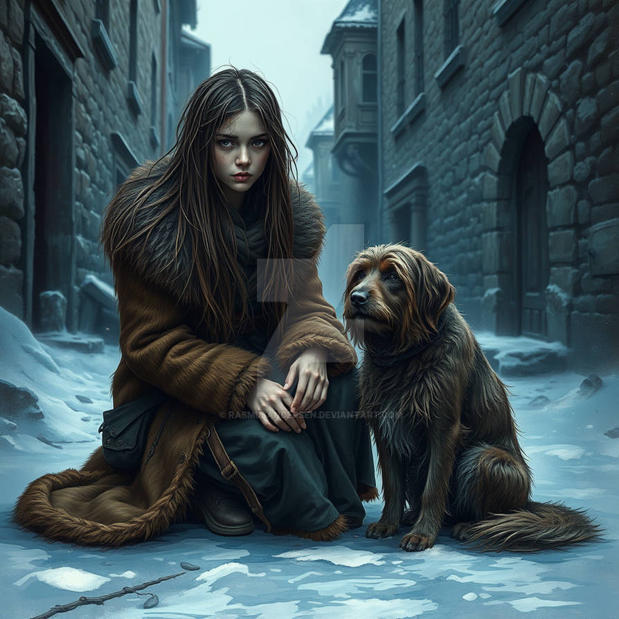 Bearded Homeless Deviantart Homeless girl with her dog by RasmusAndersen on DeviantArt
