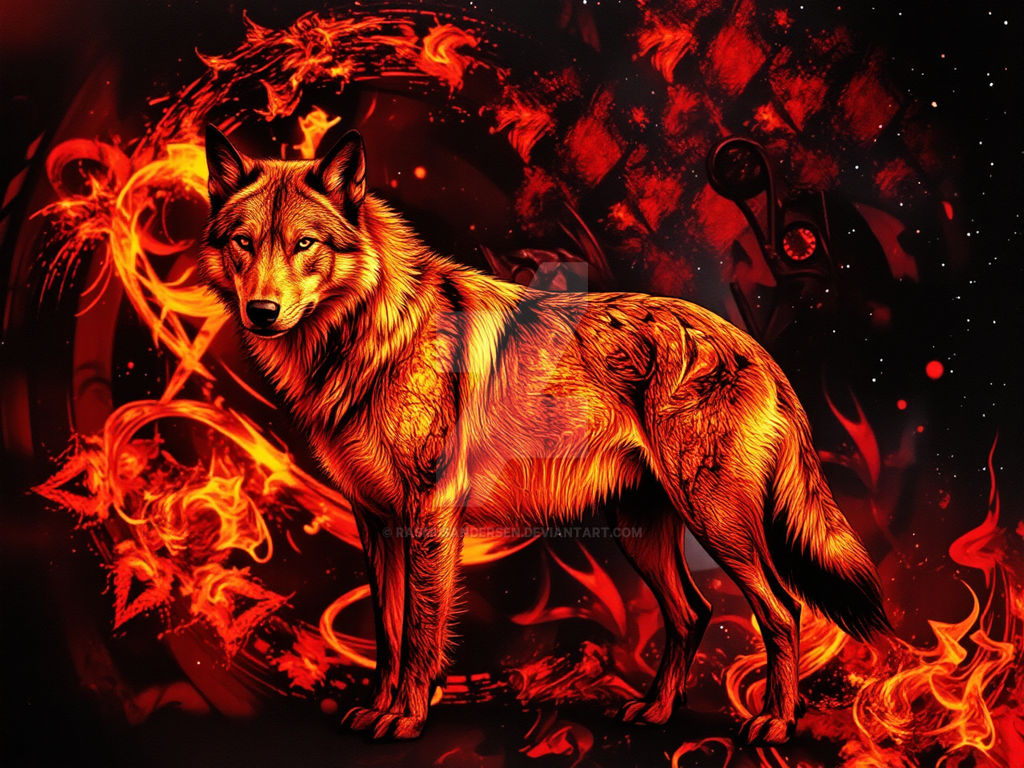 Fire Magic Wolf The Fire Wolf by RasmusAndersen on DeviantArt