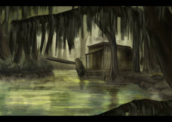 Bayou Day time digital painting