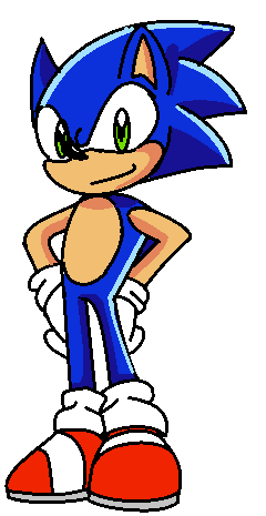 Sonic drawn in msPaint