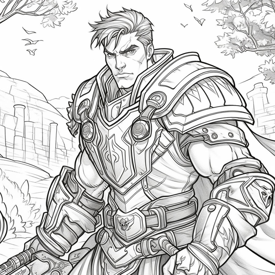 Warrior Coloring Page by Dr4zz1c on DeviantArt