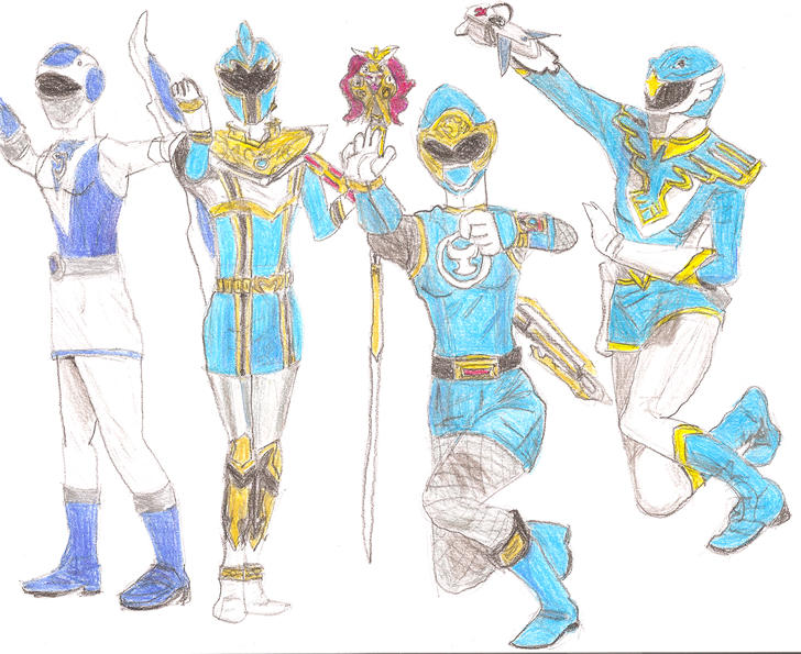 Female Blue Rangers by LavenderRanger on DeviantArt