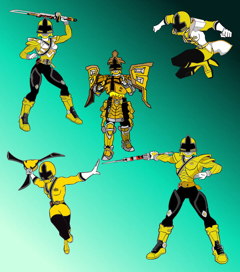 Yellow Samurai Rangers by LavenderRanger on DeviantArt