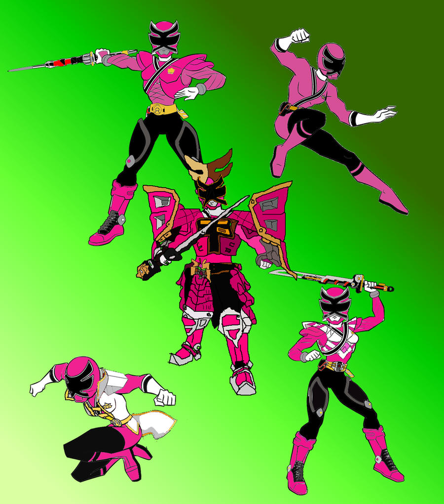 Pink Samurai Rangers by LavenderRanger on DeviantArt