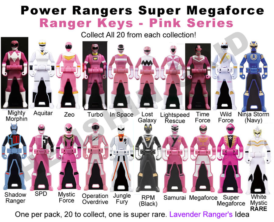 Power Ranger Keys Pink Set - Proposal by LavenderRanger on DeviantArt