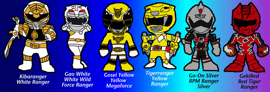 Chibi Tiger Rangers by LavenderRanger on DeviantArt