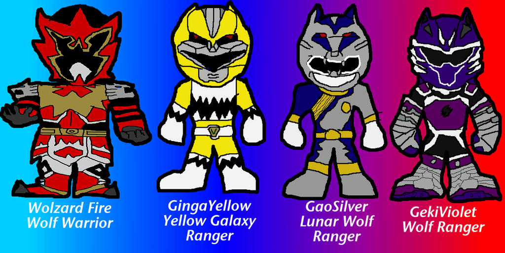Chibi Wolf Rangers by LavenderRanger on DeviantArt