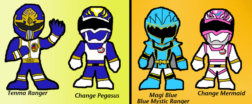Chibi Pegasus and Mermaid Rangers by LavenderRanger on DeviantArt