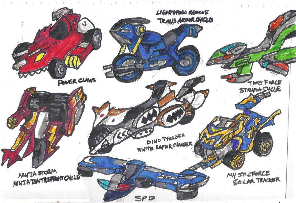Power Rangers Vehicles 1 by LavenderRanger on DeviantArt