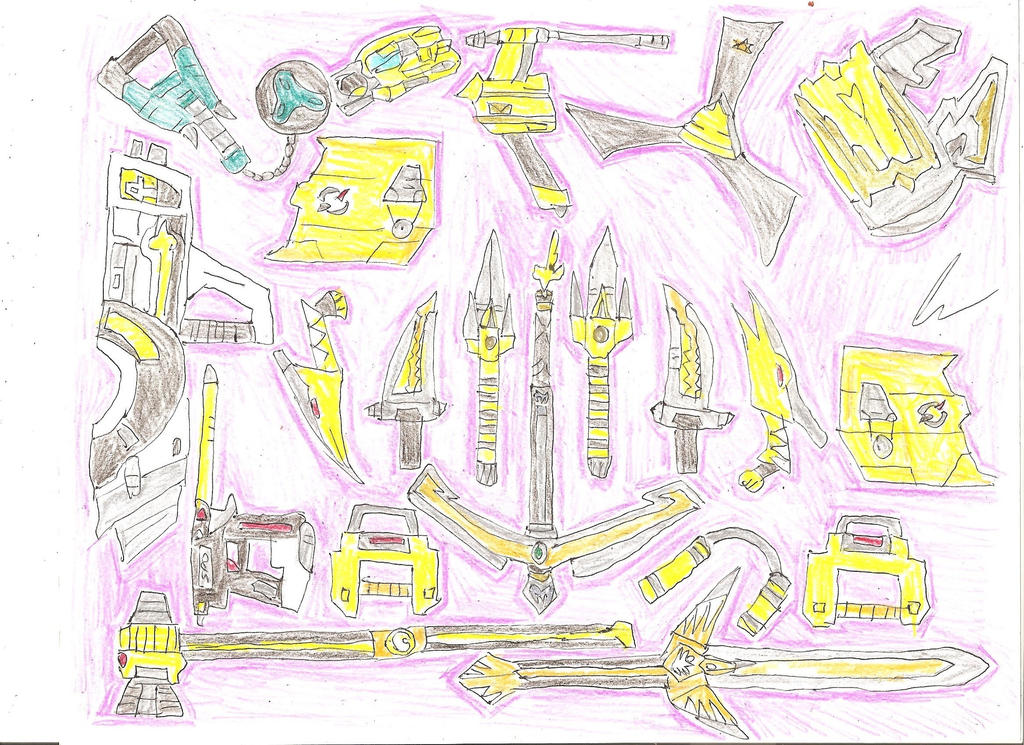Yellow Ranger Weppons Yellow Ranger Weapons by LavenderRanger on DeviantArt