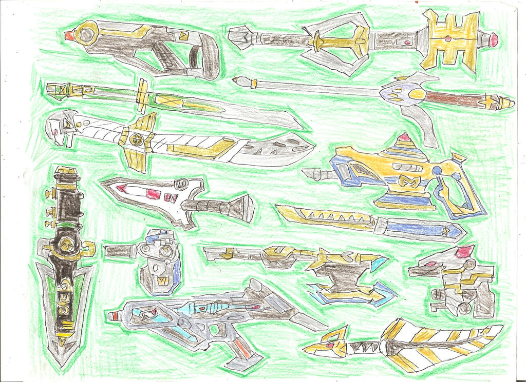 Sixth Ranger Weapons 1 by LavenderRanger on DeviantArt