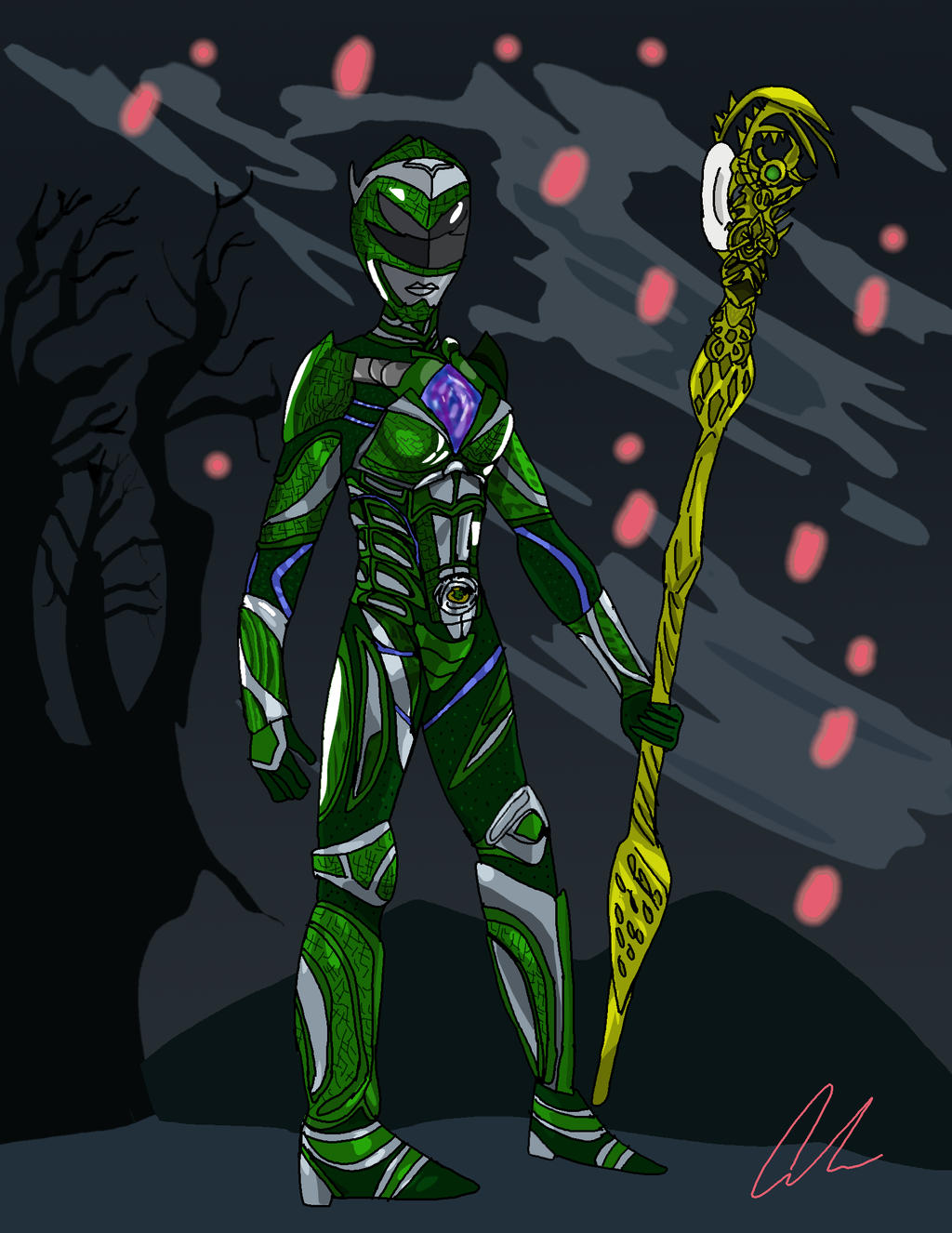 Green Ranger Rida Rita the Green Ranger drawing for my nephew by LavenderRanger on DeviantArt