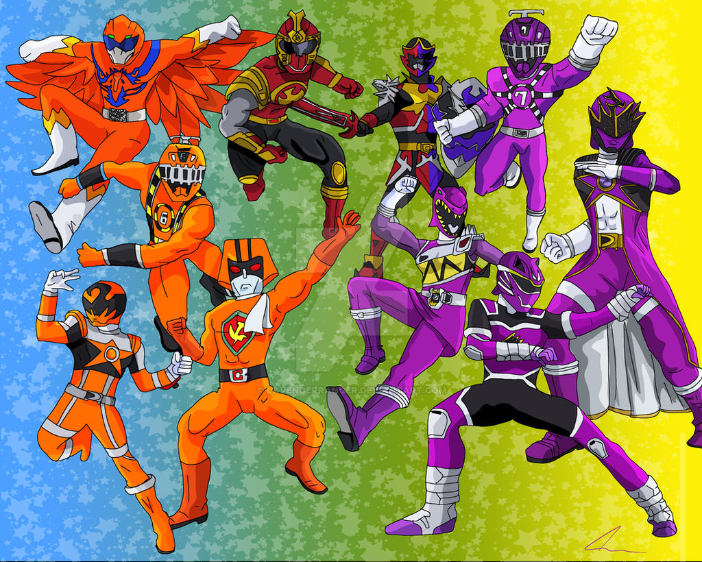 Orange and Purple Rangers (Crimson) by LavenderRanger on DeviantArt