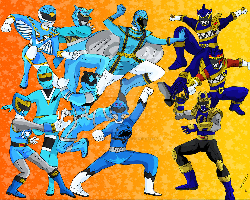 Cyan and Navy Rangers by LavenderRanger on DeviantArt