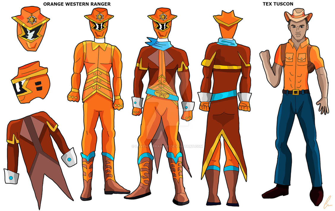 Orange Western Ranger by LavenderRanger on DeviantArt