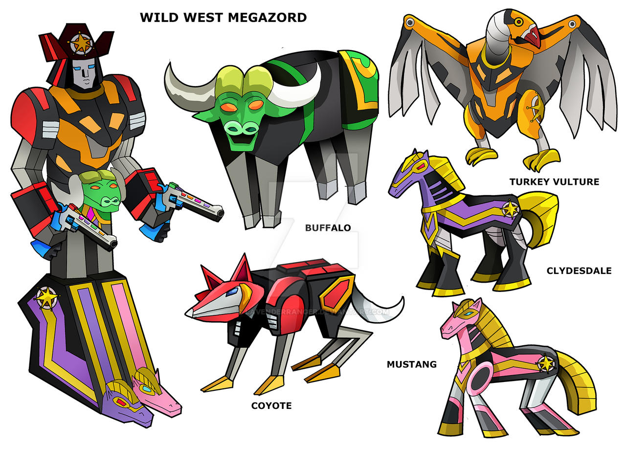 Wild West Megazord and Western Zords by LavenderRanger on DeviantArt