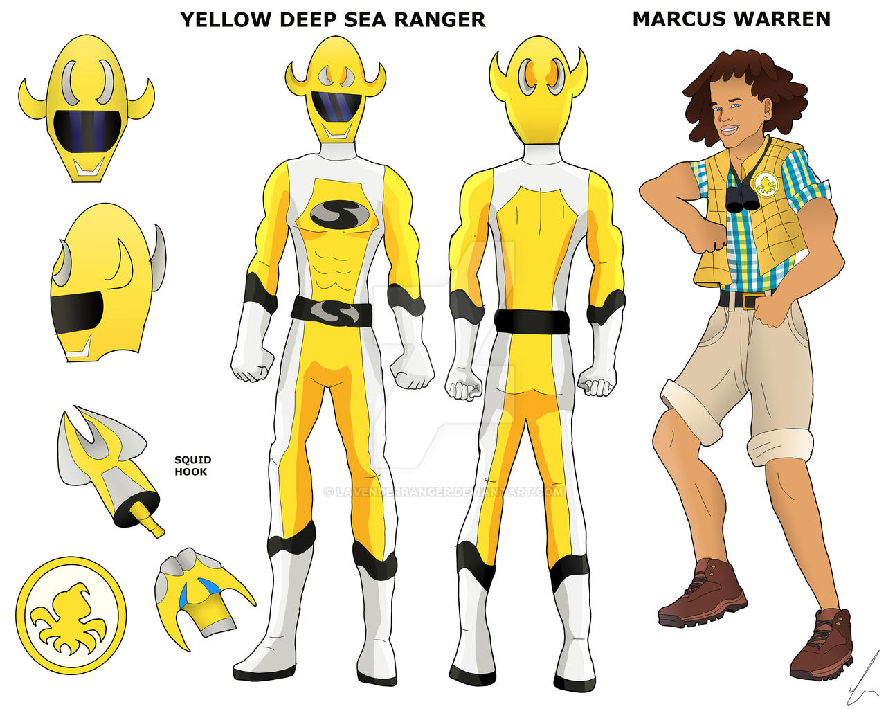 Ocean Ranger Team Deviantart Yellow Deep Sea Ranger by LavenderRanger on DeviantArt